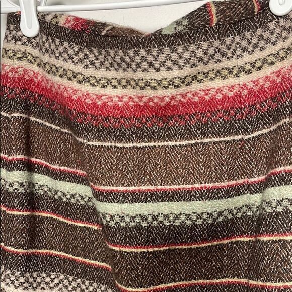 Red and Brown Mini Wrap Skirt for Casual Occasions - Picture 6 of 11